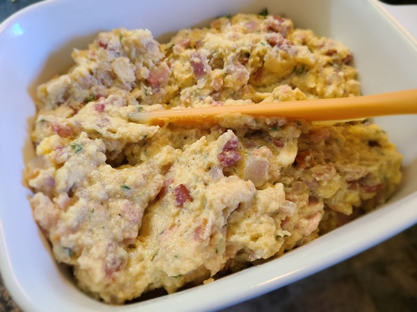 Tasty and Simple Oven-Baked Stuffing - Combine Everything